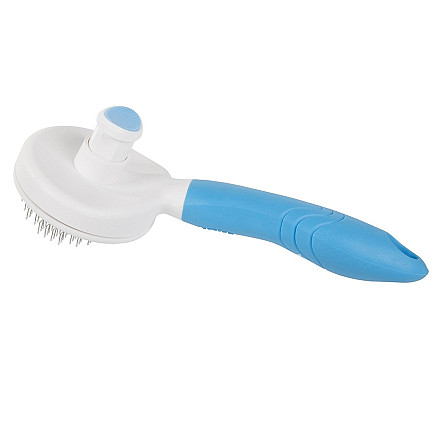 Self-cleaning hair brush for dogs cats