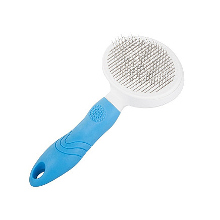 Self-cleaning hair brush for dogs cats