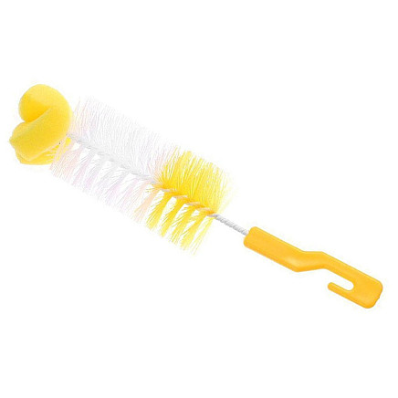 Bottle brush glass cleaner sponge