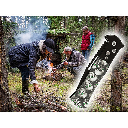 Folding steel pocket knife tactical military