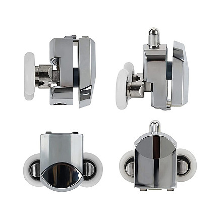 Durvju rullīšu komplekts duškabīnēm, 8 gab., hromēti