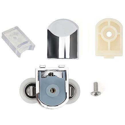 Durvju rullīšu komplekts duškabīnēm, 8 gab., hromēti