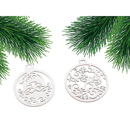 Koka Ziemassvētku Eglīšu Rotājumi, Piekariņi, Svētku Dekori, 20 gab.