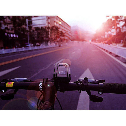 Jaudīgs velo lukturis priekšējais LED aizmugurējais gaismas akumulatora līmeņa indikators 2in1