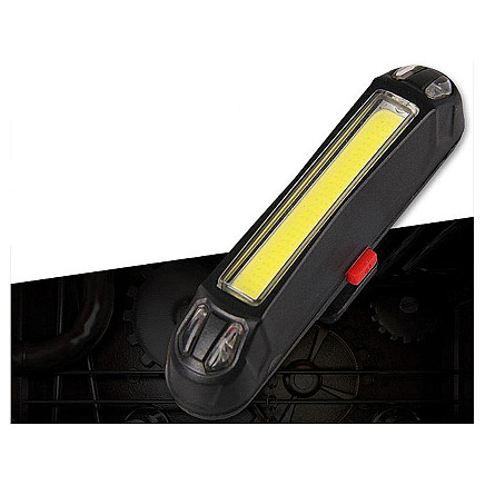 Jaudīgs velo lukturis priekšējais LED aizmugurējais gaismas akumulatora līmeņa indikators 2in1