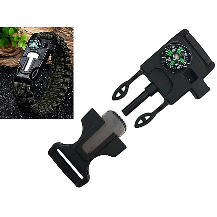 Браслет выживания 5 в 1 компас зажигалка веревка лезвие паракорд