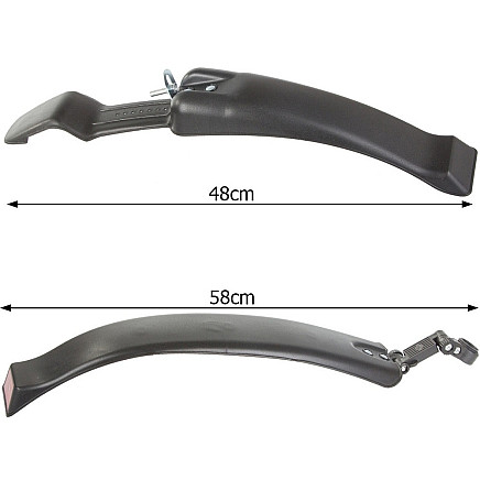 Брызговики для велосипедов MTB 24-29 со светоотражателем, комплект (2 шт.)