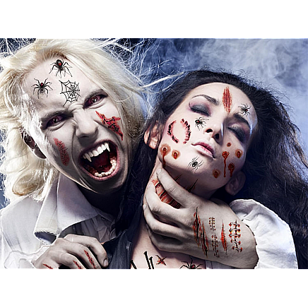 Reālistiskas, mazgājamas tetovējumi Hellovīnam