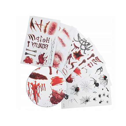 Reālistiskas, mazgājamas tetovējumi Hellovīnam