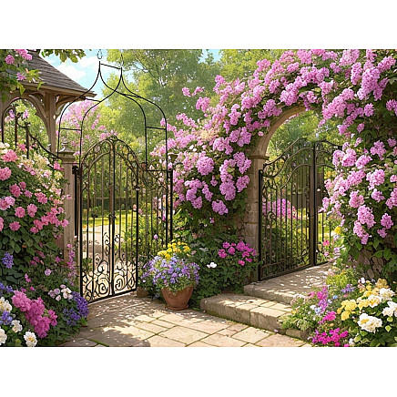 Garden pergola flower support for climbing plants arch for roses decorative metal