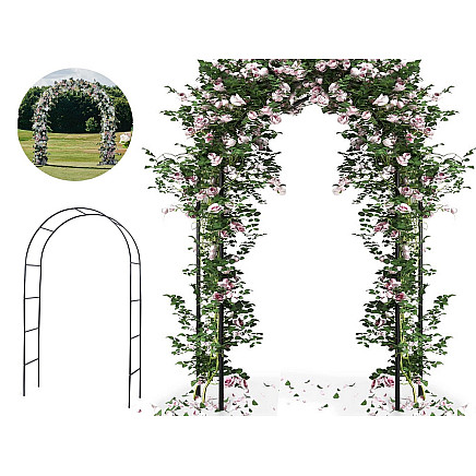 Garden pergola flower support for climbing plants arch for roses ivy metal