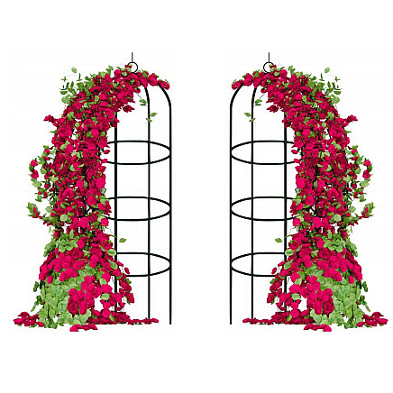 Dārza pergola kāpjošiem augiem un rozēm 190 cm, zaļa