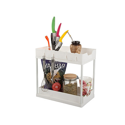 Spice rack pull-out shelf kitchen organiser countertop shelf standing