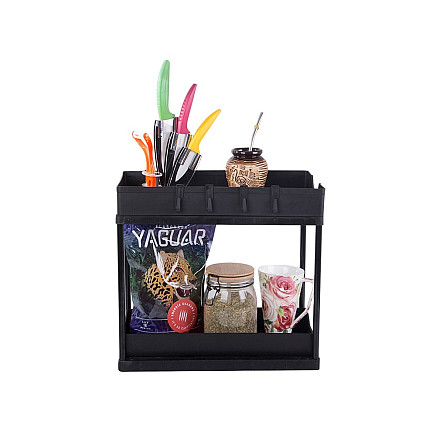 Spice rack pull-out shelf kitchen organiser countertop shelf standing