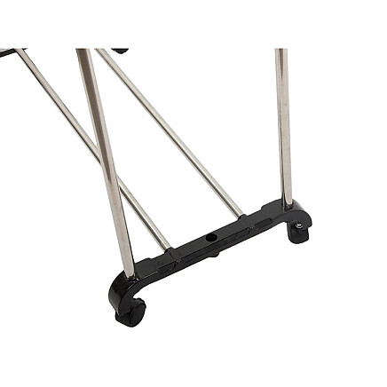 Wardrobe mobile coat rack double shelf rack on wheels