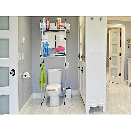 Shelf over toilet stand bathroom cabinet 3 shelf organiser