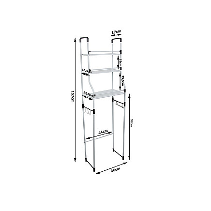 Shelf over toilet stand bathroom cabinet 3 shelf organiser