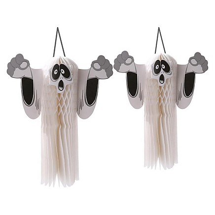 Ghost paper pendant halloween ghost 3d folded paper decoration