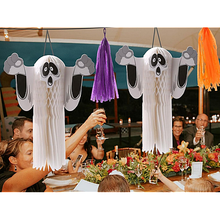 Ghost paper pendant halloween ghost 3d folded paper decoration