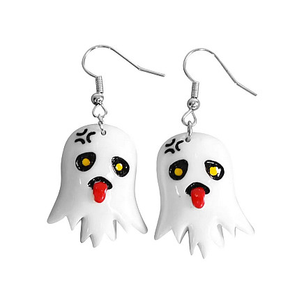 Halloween auskari komplekts, 6 pāri, ķirbis, spoks, acs, konfekte