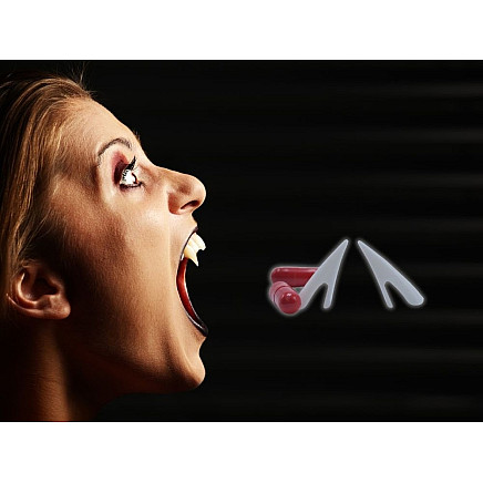 Vampīra zobu komplekts ar mākslīgajām asinīm Helovīnam