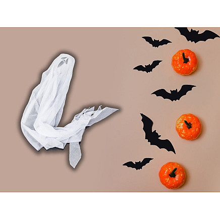 Helovīna Rotājums Piekaramais Spoku Balts Kliedziens Skeleta Spoks 65Cm