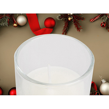 Decorative candles in glass candles wreath set for christmas 2 pcs