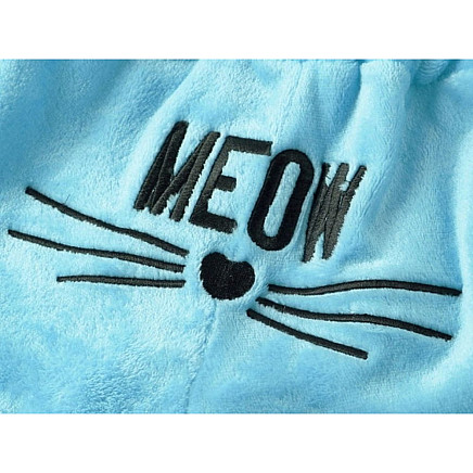 Silta plīša sieviešu pidžama ar kapuci un šortiem, L izmērs, zila