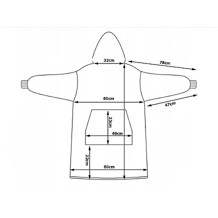 Silts oversize džemperis-sega Koala 2-in-1 ar kapuci, zils