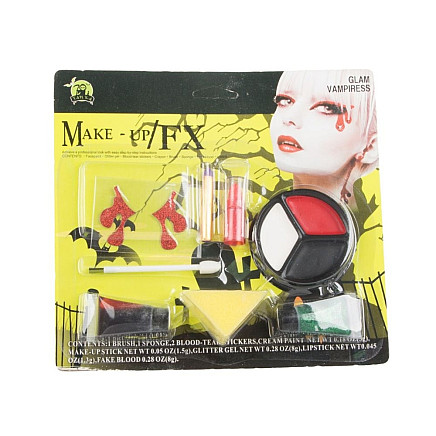 Vampīra Drakulas grima komplekts sejai ar mākslīgajām asinīm, Halloween