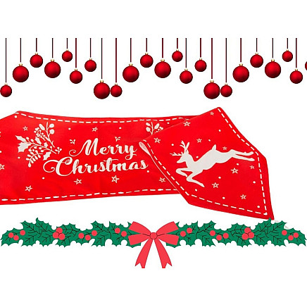 Christmas table runner christmas reindeer 205x35cm