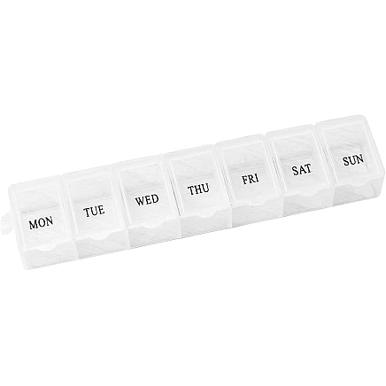 Medication container weekly medication cassette supplement organiser 7 days