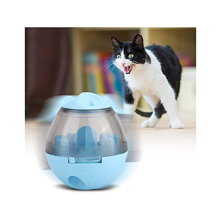 Interaktīva kārumu bumba sunim lēnai barošanai, zila