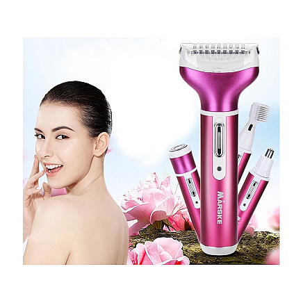 Depilator womens body shaver legs trimmer 4in1 interchangeable tips usb