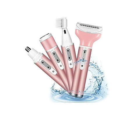 Depilator womens body shaver legs trimmer 4in1 interchangeable tips usb