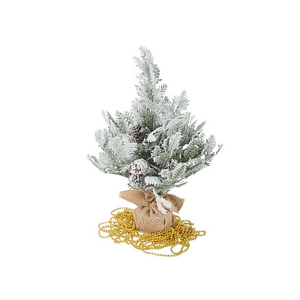 Apsnigusi mākslīgā eglīte 45cm, kupla galda Ziemassvētku dekorācija