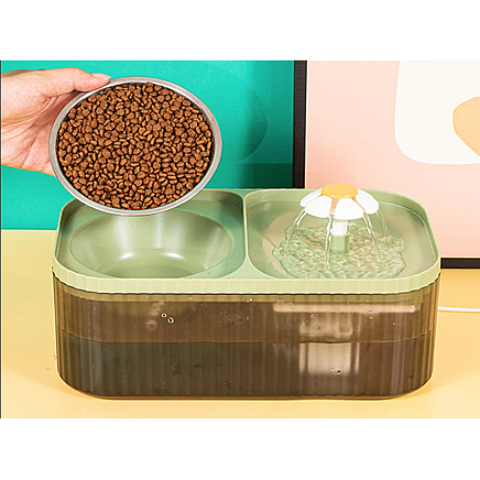 Automatic cat drinker dog water fountain filter food bowl