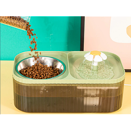 Automatic cat drinker dog water fountain filter food bowl