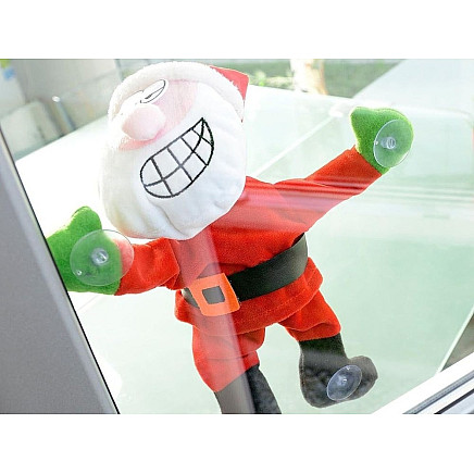 Dejojošs un Dziedošs Ziemassvētku Vecītis, Logu Rotājums, 30 cm