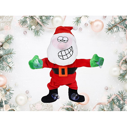 Dejojošs un Dziedošs Ziemassvētku Vecītis, Logu Rotājums, 30 cm