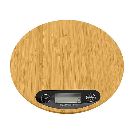 Elektroniski bambusa virtuves svari ar LCD skārienekrānu, līdz 5 kg