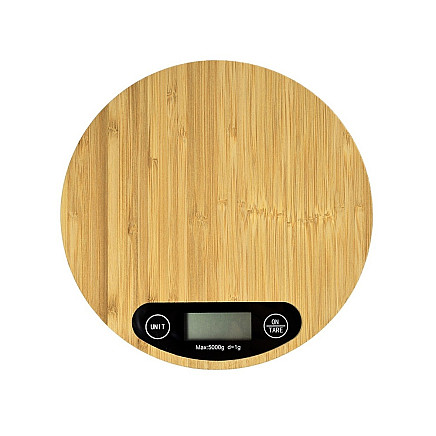 Elektroniski bambusa virtuves svari ar LCD skārienekrānu, līdz 5 kg