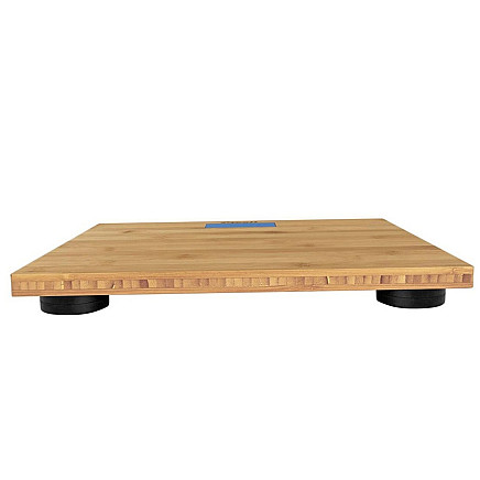 Elektroniskā bambusa digitālā vannas istabas svari ar LCD un temperatūras mērītāju, 180...