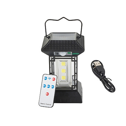 Solar lamp with twilight movement sensor 5 modes 60 led cob with remote control