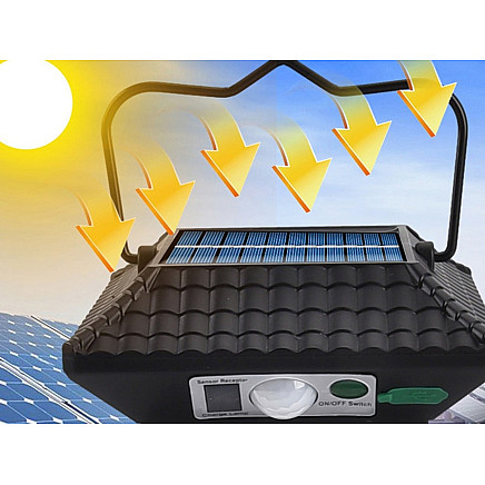 Solar lamp with twilight movement sensor 5 modes 60 led cob with remote control