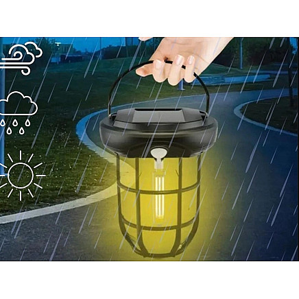 Solar lamp with twilight movement sensor 3 modes 3 led 1800lm waterproof