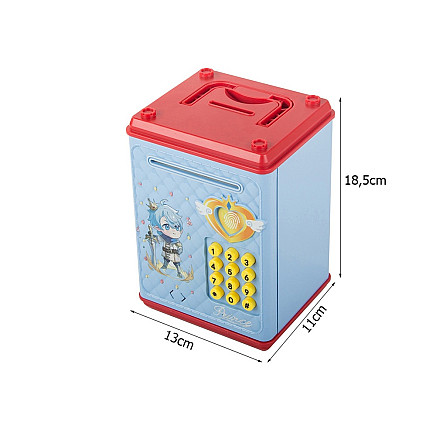 Money box cash machine code banknotes coins money pin code