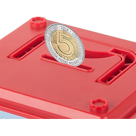 Money box cash machine code banknotes coins money pin code