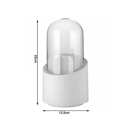 Cosmetics organiser swivel make-up brush holder with lid