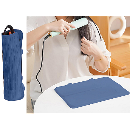 Silicone cover bag for flat iron curling iron hair dryer travel case